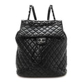 Lambskin Quilted Large Urban Spirit Backpack Black