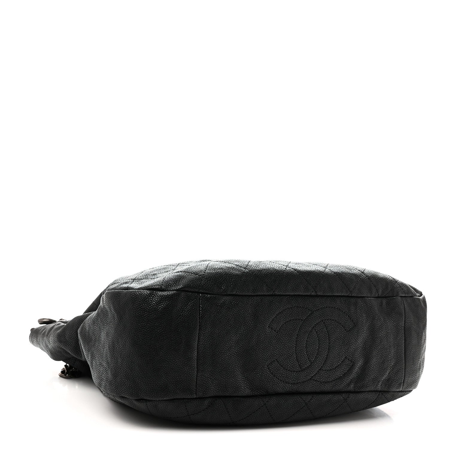 Caviar Quilted Simply CC Hobo Black