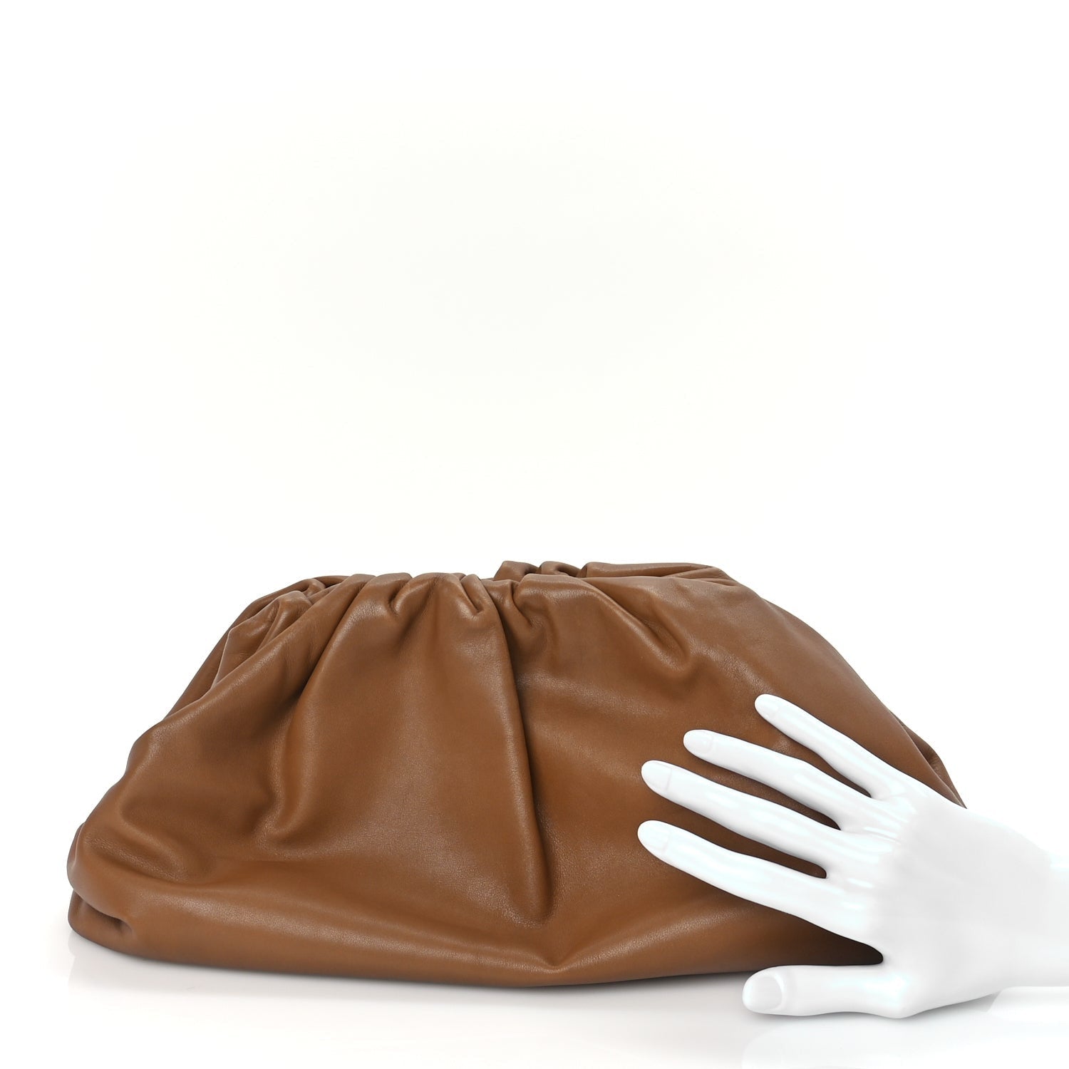 Smooth Butter Calf The Pouch Oversized Clutch Cammello