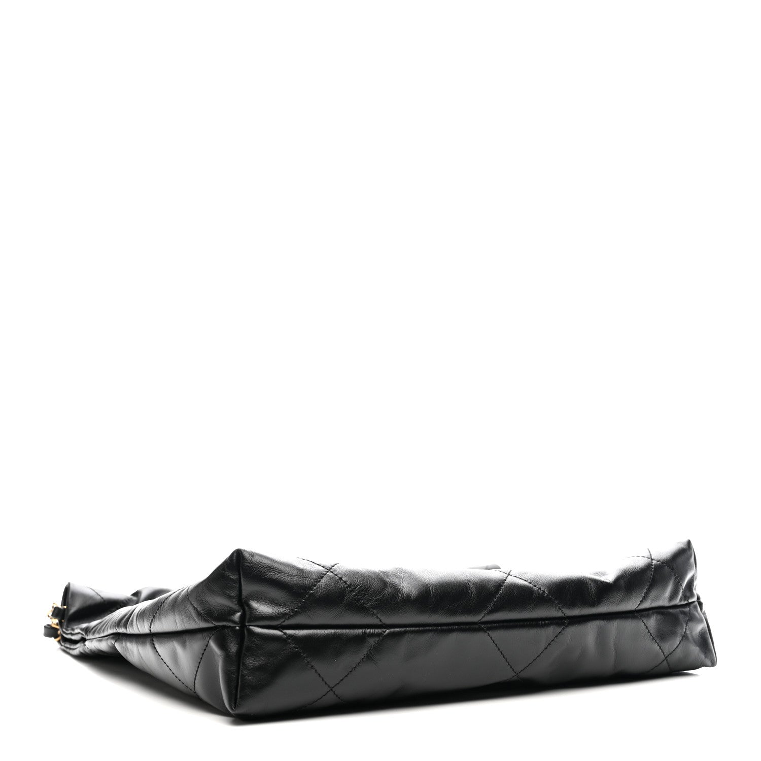 Shiny Calfskin Quilted Small Chanel 22 Black