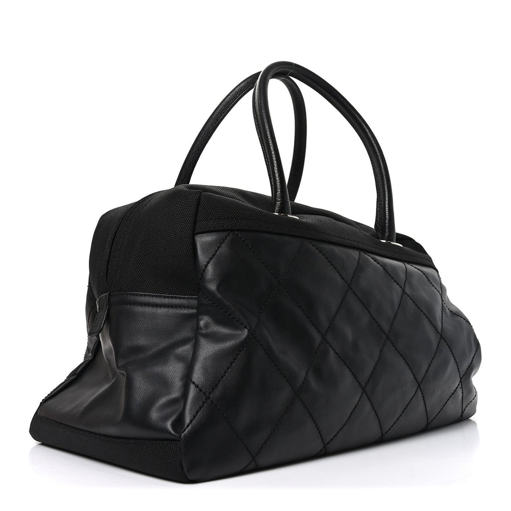 Coated Canvas Quilted Paris Biarritz Bowler Black
