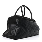 Coated Canvas Quilted Paris Biarritz Bowler Black
