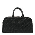 Caviar Quilted Large Bowler Black