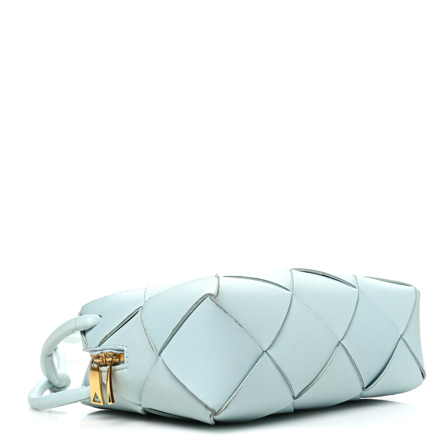Lambskin Maxi Intrecciato Small Cassette Camera Bag Teal Washed