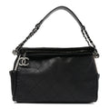 Lambskin Stitched Medium Ultimate Soft Tote Black