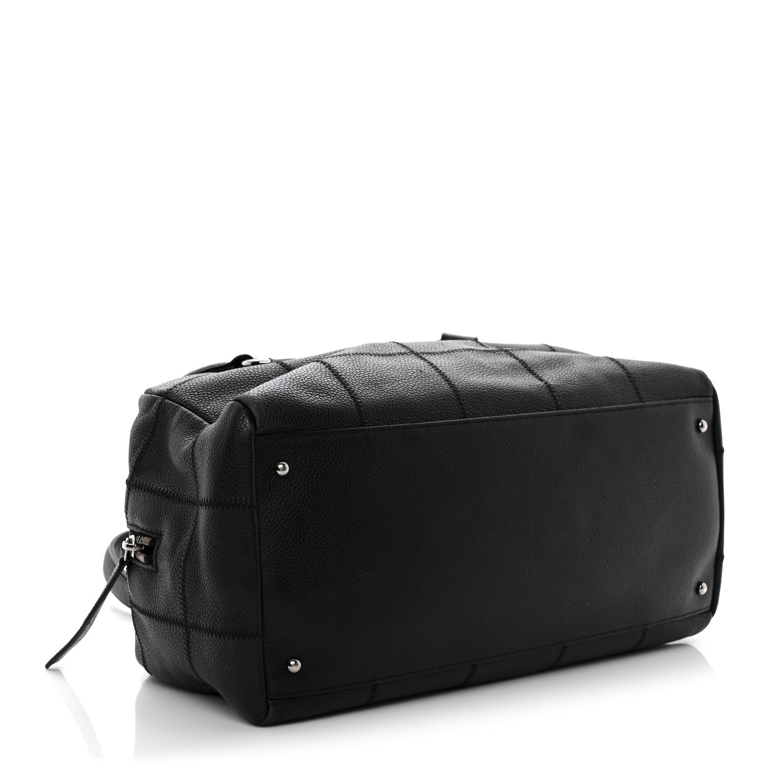 Caviar Square Stitched Bowler Black