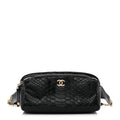 Snakeskin Waist Bag Black