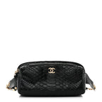 Snakeskin Waist Bag Black