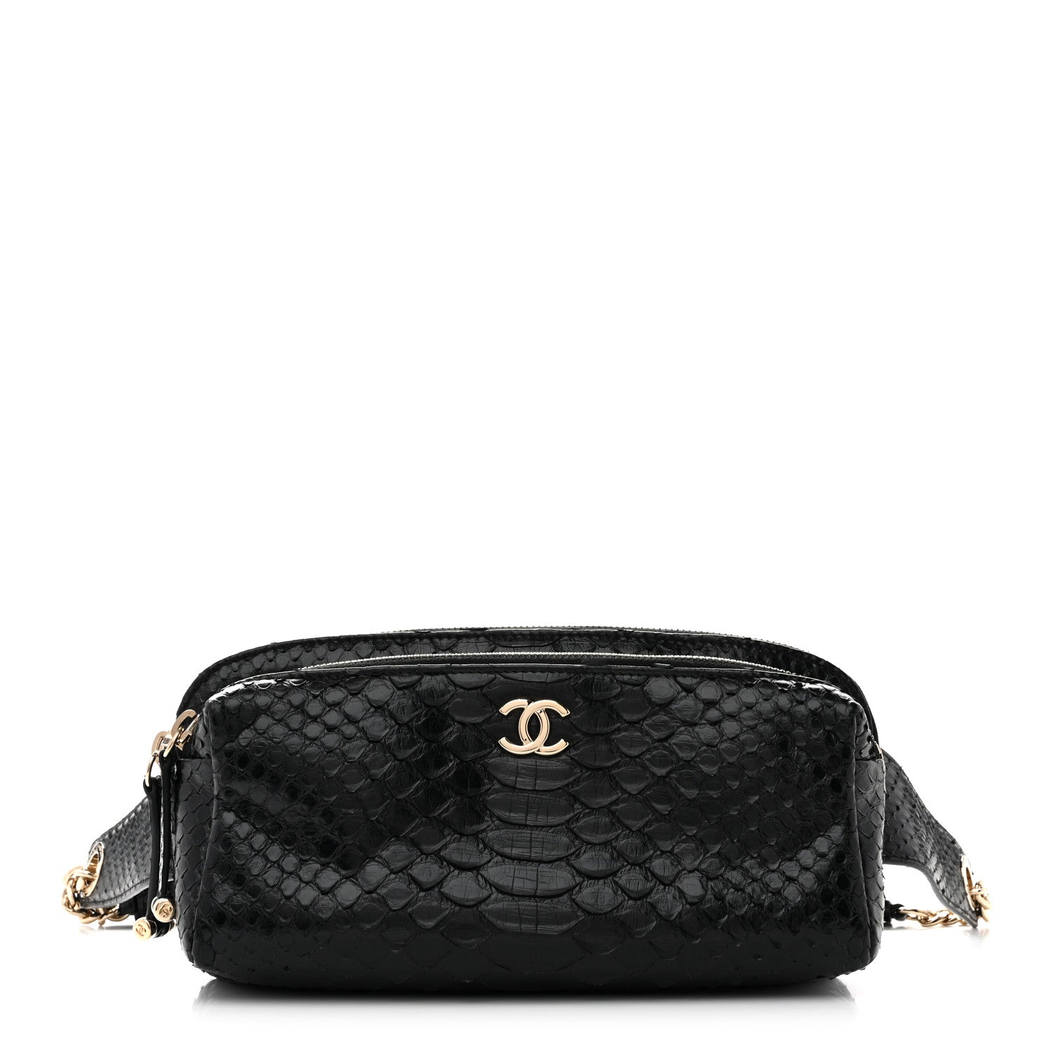 Snakeskin Waist Bag Black
