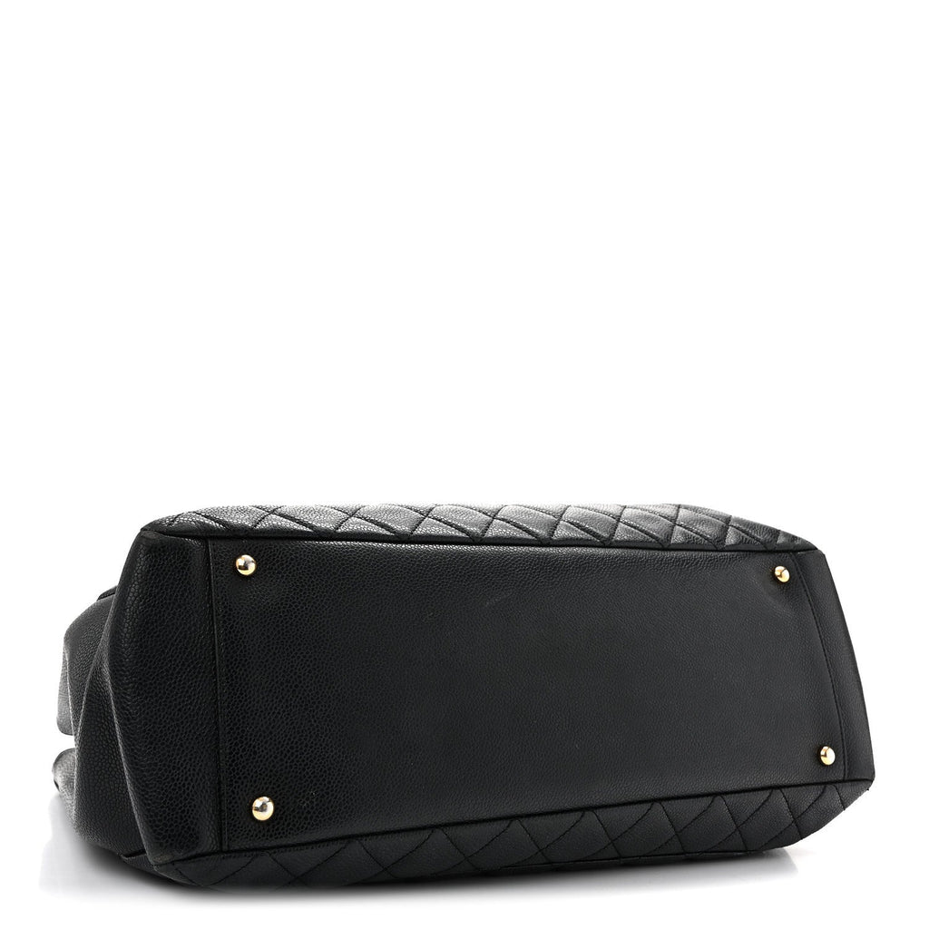 Caviar Quilted XL Grand Shopping Tote GST Black