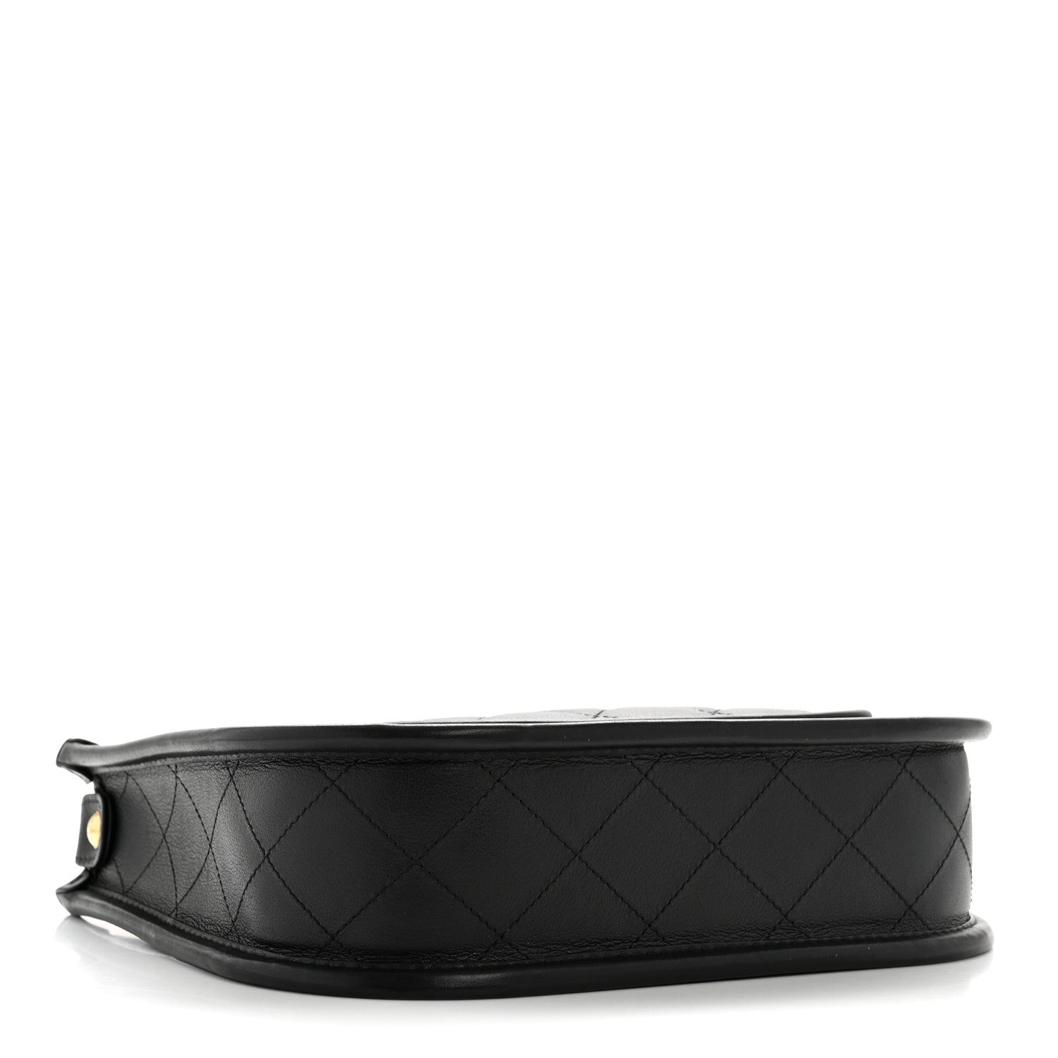 Calfskin Quilted Hobo Black