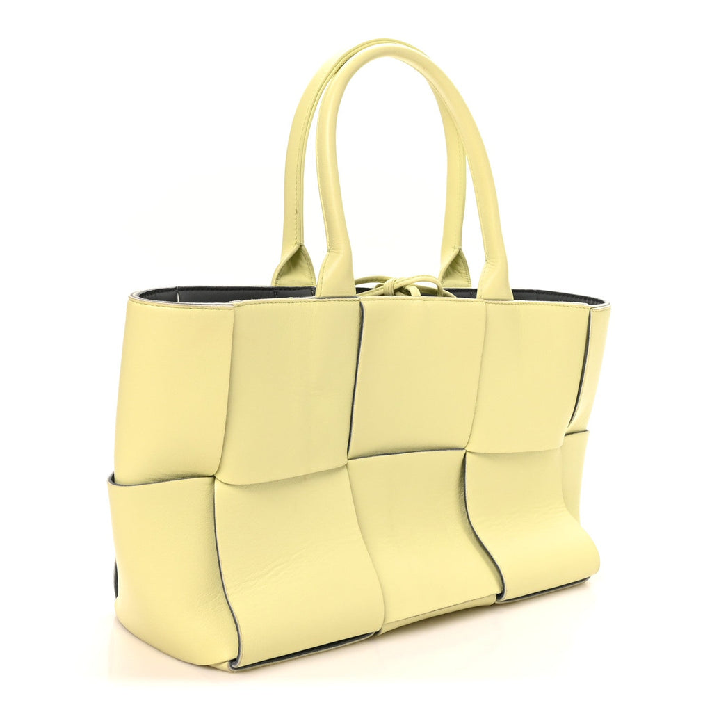 Nappa Maxi Intrecciato Small Arco Tote Lemon
