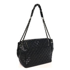 Calfskin Quilted Istanbul Accordion Large Flap Black