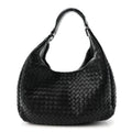 Nappa Intrecciato Medium Campana Shoulder Bag Black