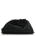 Bark Calfskin Embossed The Pouch Oversized Clutch Black