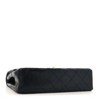 Lambskin Quilted Small Double Flap Black