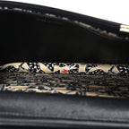 Caviar Quilted Striated CC Wallet On Chain WOC Black