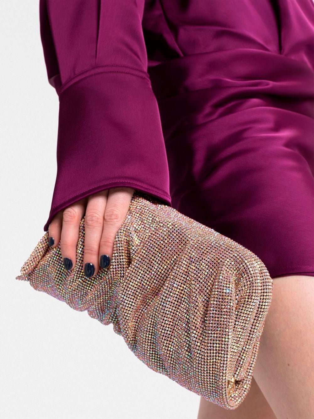 Venus La Grande Gold crystal clutch