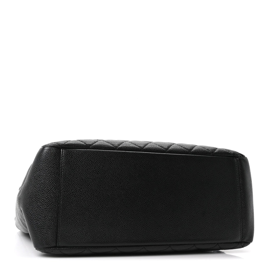 Caviar Quilted Grand Shopping Tote GST Black