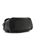 Lambskin Studded Accordion CC Flap Black