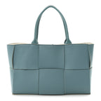 Nappa Maxi Intrecciato Medium Arco Tote Linoleum