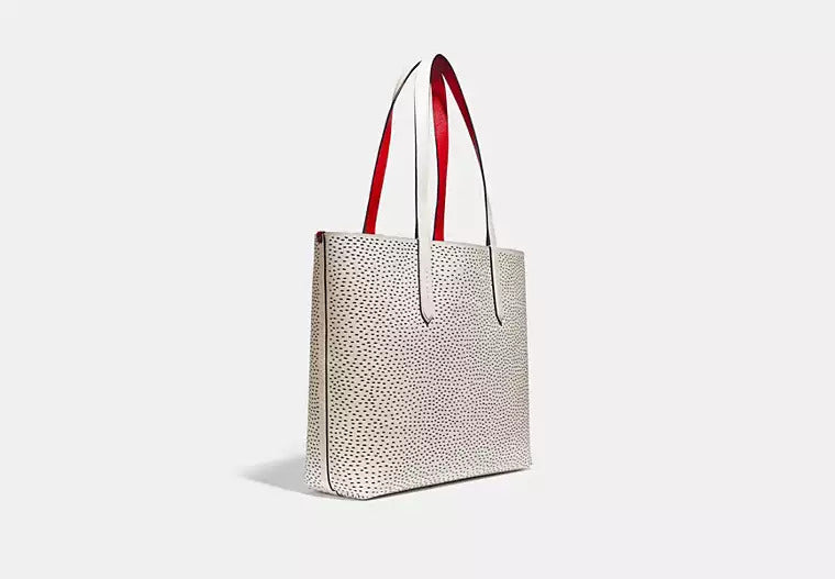 Coach Disney Mickey Keith Haring Highline Leather Tote Bag Handbag White NEW