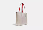 Coach Disney Mickey Keith Haring Highline Leather Tote Bag Handbag White NEW