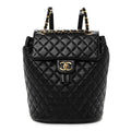 Lambskin Quilted Small Urban Spirit Backpack Black