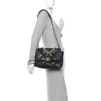 Lambskin Quilted Large Chanel 19 Flap Black