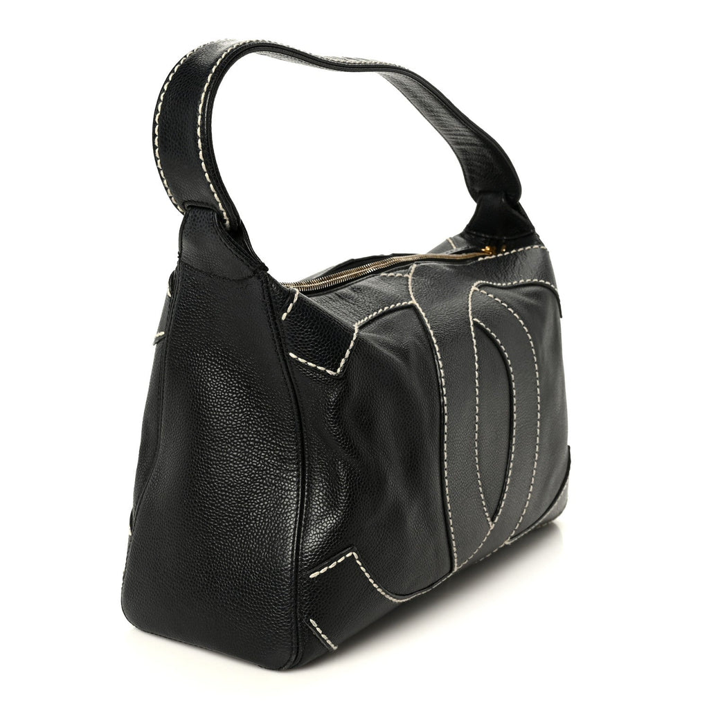 Caviar CC Stitched Hobo Black