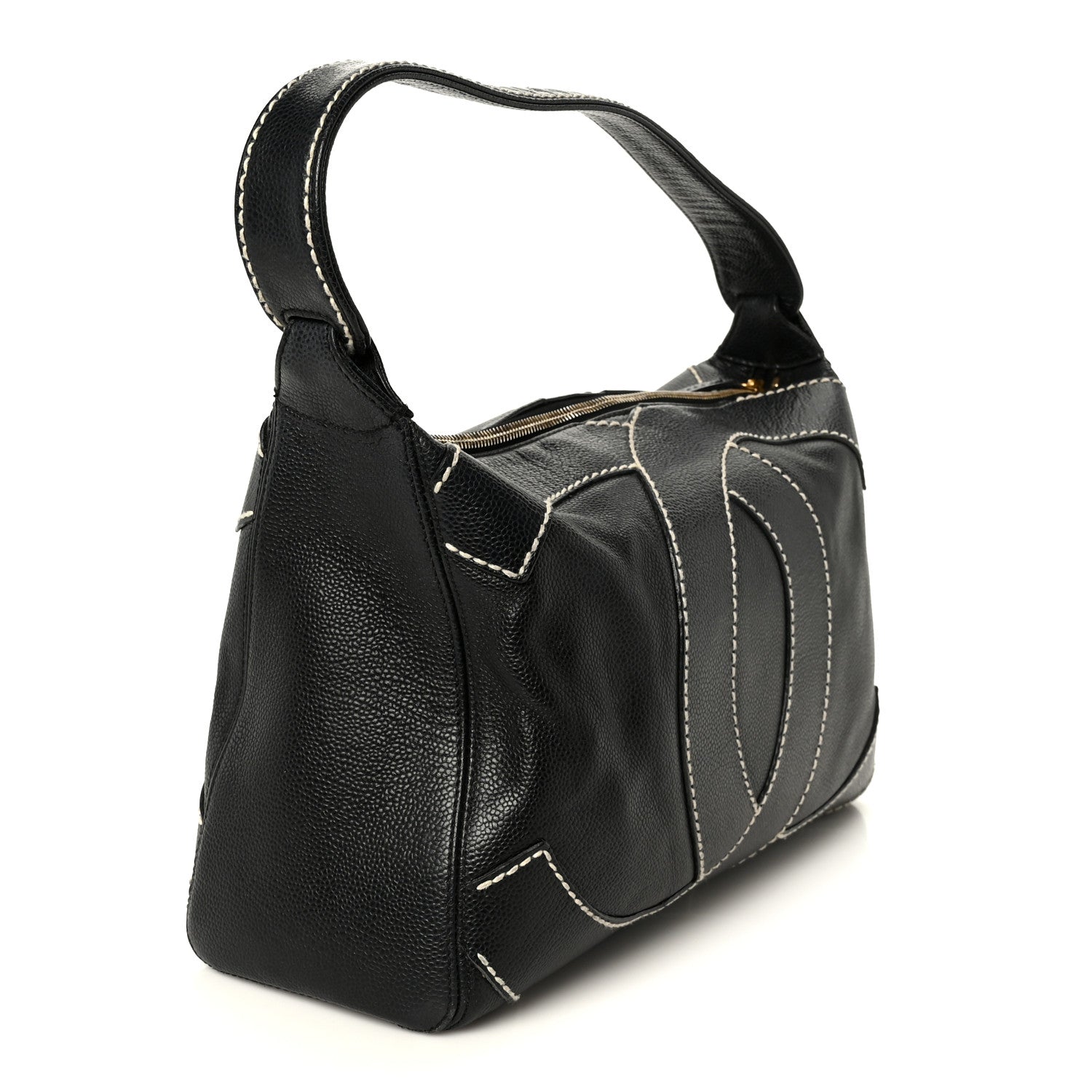 Caviar CC Stitched Hobo Black