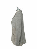 CHANEL Size 8 Light Grey Poly Blend Blazer