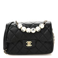 Lambskin Quilted Small My Precious Flap Black