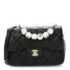 Lambskin Quilted Small My Precious Flap Black