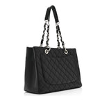Caviar Quilted Grand Shopping Tote GST Black