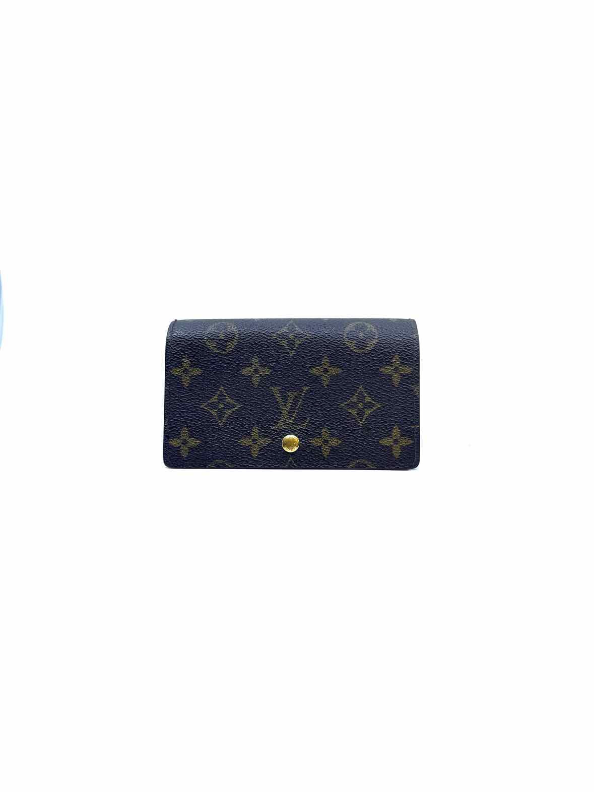 LOUIS VUITTON BROWN & BEIGE Coated canvas Wallet