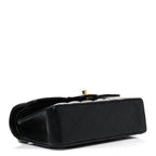 Caviar Quilted Small Double Flap Black