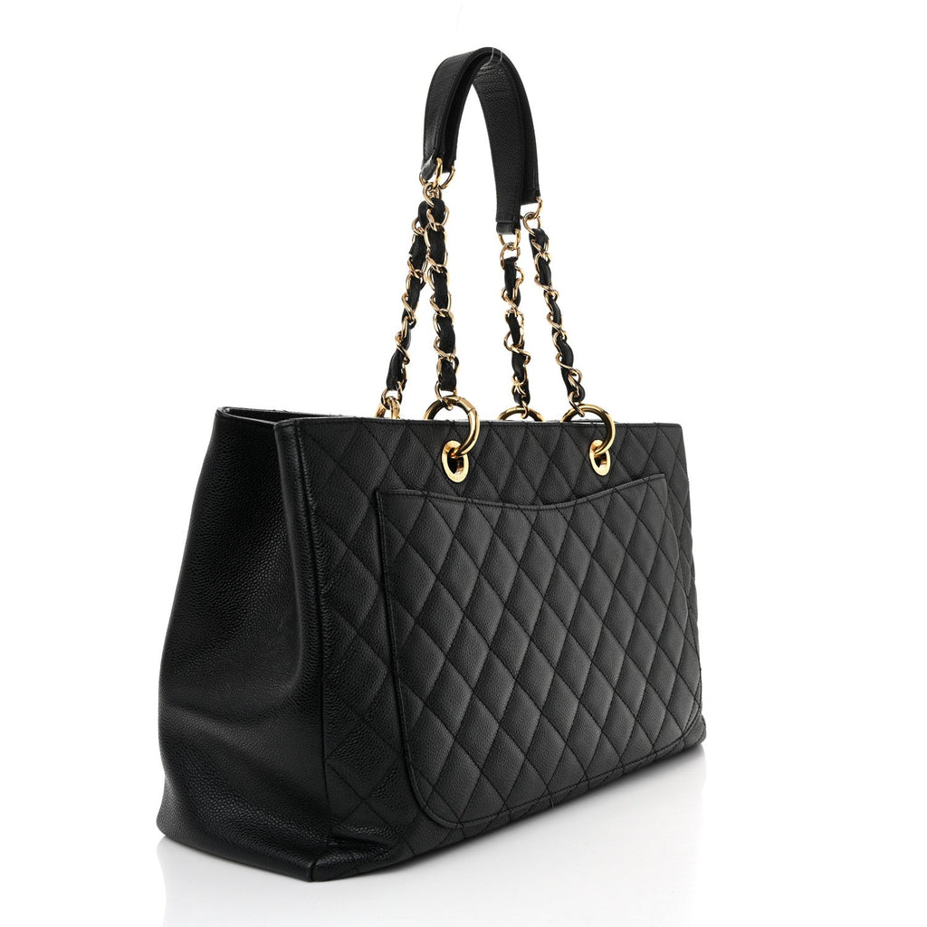 Caviar Quilted XL Grand Shopping Tote GST Black