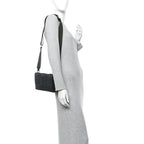 Calfskin Maxi Intreccio Cassette With Strap Bag Dark Green