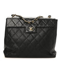 Caviar Quilted Single Flap Black