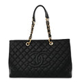 Caviar Quilted XL Grand Shopping Tote GST Black