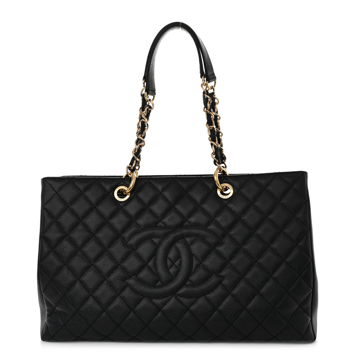Caviar Quilted XL Grand Shopping Tote GST Black