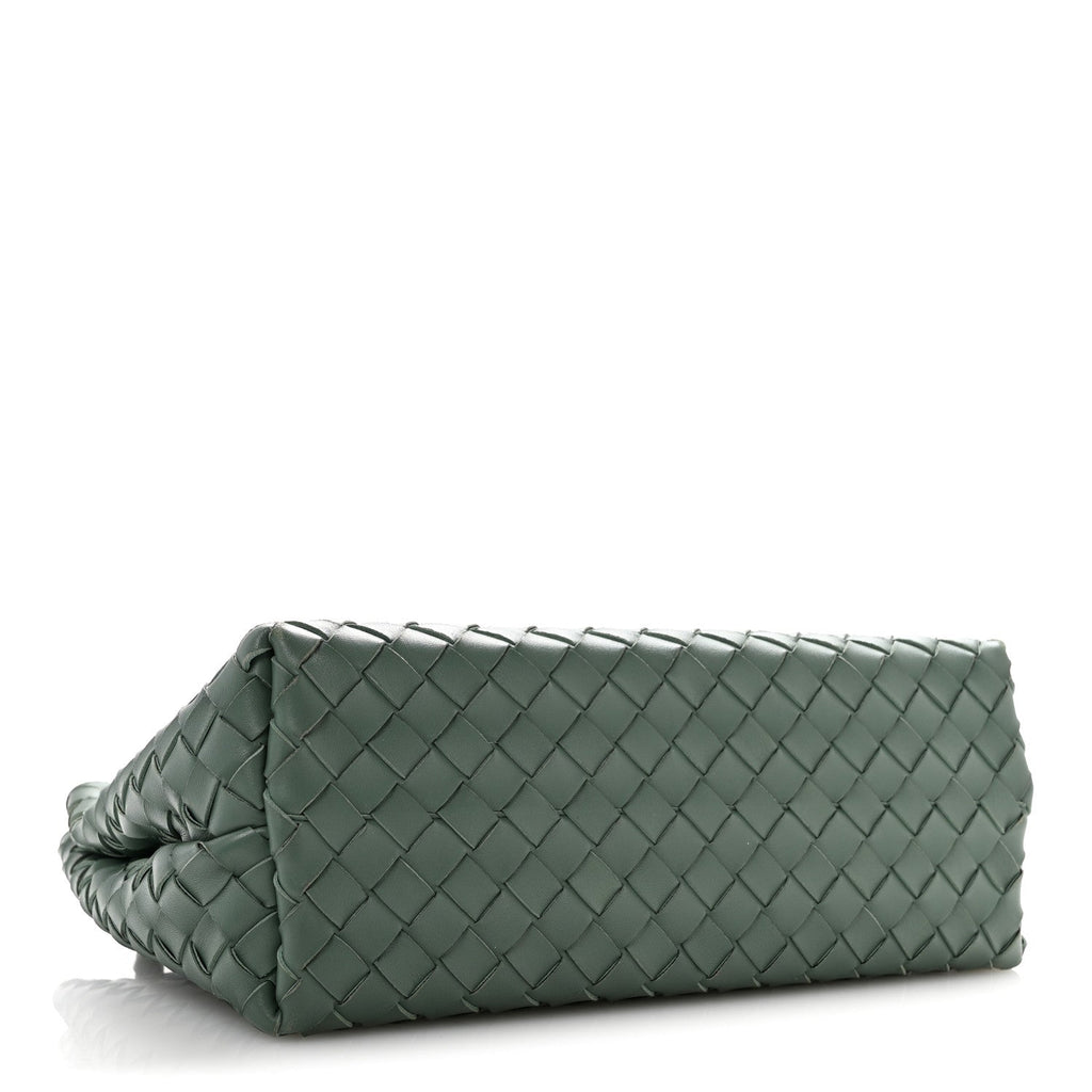 Nappa Intrecciato Medium Andiamo Shoulder Bag Aloe