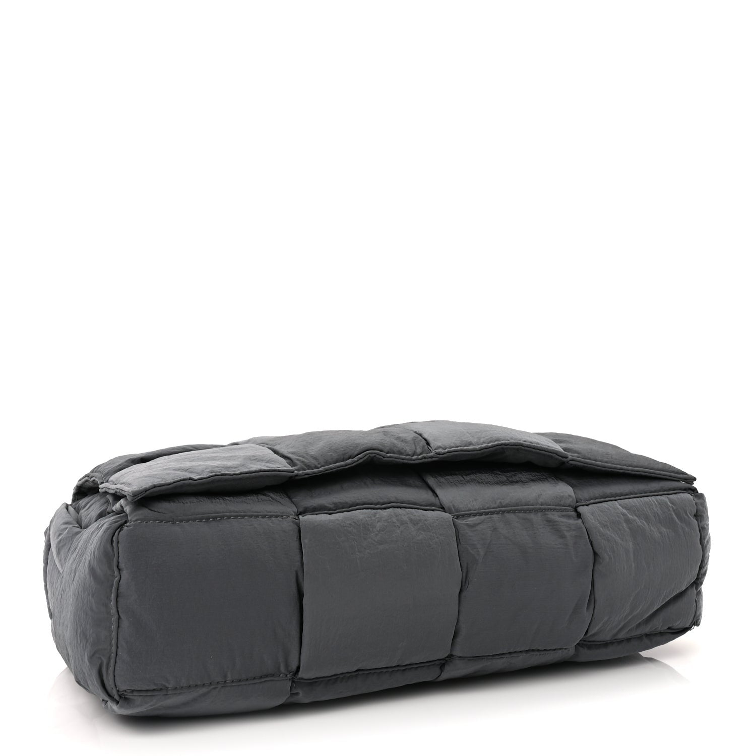 Nylon Intrecciato Padded Tech Cassette Bag Dark Grey