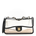 Lambskin PVC Medium Sand By The Sea Flap Black