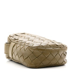 Calfskin Intrecciato Mini Cassette Phone Holder Crossbody Khaki
