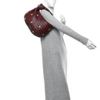Nappa Intrecciato Studded Teen Jodie Hobo Barolo