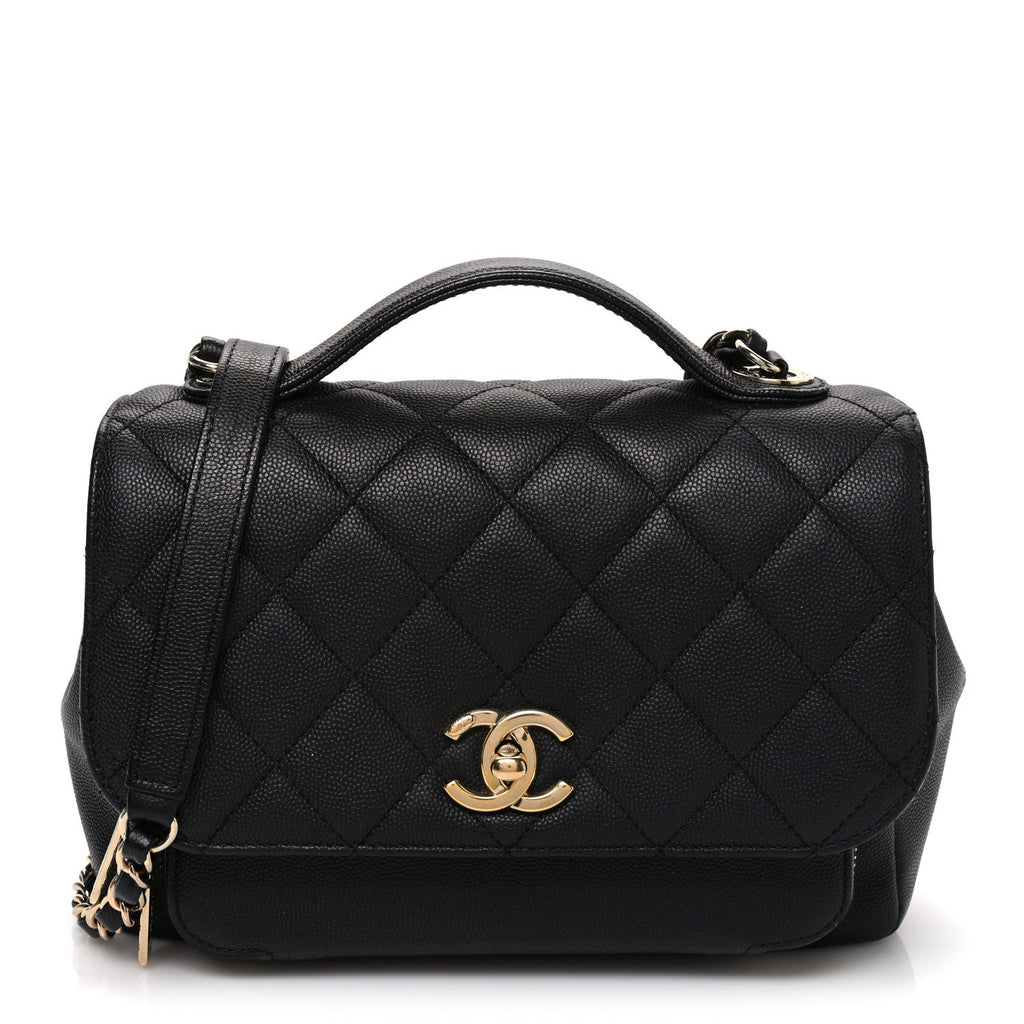 Caviar Quilted Medium Business Affinity Flap Black