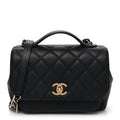 Caviar Quilted Medium Business Affinity Flap Black
