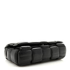 Lambskin Maxi Intreccio Padded Chain Cassette Crossbody Bag Black